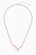 Enamel twin necklace - Basliq