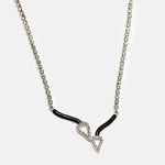 Enamel twin necklace - Basliq